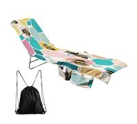Brand-xrbanime Toalla para Cubrir tumbonas + Bolsa con cordón Estampado 3D Funda para sillas de Playa de Verano Toallas para tumbonas portátiles de Secado rápido y sin Arena con Bolsillo