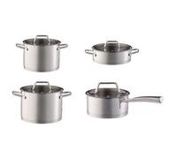 Brandani 51122 Batería de cocina gratuita, juego de 8 unidades, inoxidable