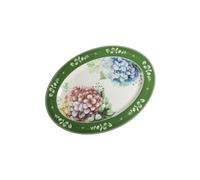 Brandani 51187 Bandeja Flora New Bone China, 36 x 26 cm, decoración floral, delicadas hortensias y folíolos, lavavajillas, microondas, horno, congelador