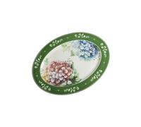 Brandani 51187 Bandeja Flora New Bone China, 36 x 26 cm, decoración floral, delicadas hortensias y folíolos, lavavajillas, microondas, horno, congelador