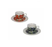 Brandani Prestige Store - Juego de 2 tazas de café de porcelana