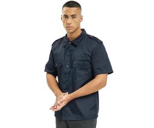 Brandit 1/2 Sleeve US Shirt Hombre Camisa Manga Corta Negro 80% poliéster, 20% algodón Regular