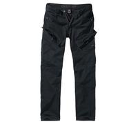 Brandit Adven Slim Fit Pantalones, negro, Talla XXL