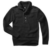 Brandit Alpin Pullover Troyer Austrian Alpine Army Sweater Jumper Hombres Negro