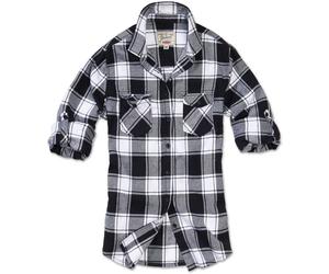 Brandit Amy Flanell Ladies Camisa, negro-blanco, tamaño 5XL para Mujer