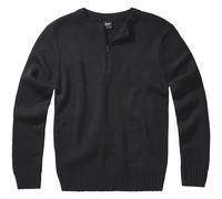 Brandit Armee Pullover Troyer Swiss Army Mens Jumper Knitwear Suéter Negro