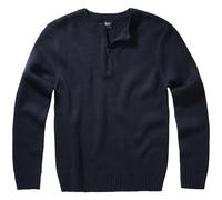Brandit Armee Pullover Troyer Swiss Army Mens Prendas punto Suéter Azul marino