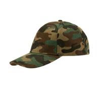 Brandit Base Cap Unisex Gorra Camuflaje Woodland 100% algodón