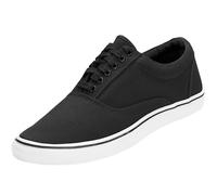 Brandit Bayside Zapatillas Hombre Clásicas Algodón Lona Deportivos Negro/Blanco