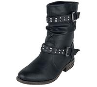 Brandit Botas Biker de chica Mujer Botas Negro Imitación Piel Regular