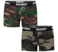 Brandit Boxer Shorts Logo 2 Pack, color: woodl.+dk., size: XXL