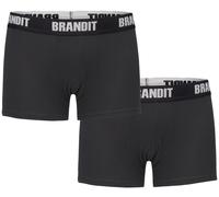 Brandit Boxershorts Logo 2-pack en Negro+Negro S