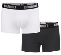 Brandit Boxershorts Logo 2-pack in White+Black 3XL