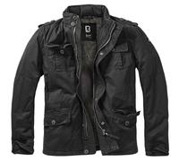 Brandit Britannia Hombres Seguridad Campo Chaqueta Abrigo Invierno Parka Negra