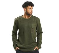 Brandit BW Pullover Hombre Jersey de Punto Aceituna Regular