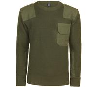 Brandit BW Pullover Hombres Casual Trabajo Suéter Excursionismo Aceituna Oliva