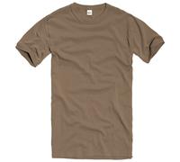 Brandit BW T-shirt Algodón Casual Hombres Patrulla Trabajo Cuello Redondo Beige