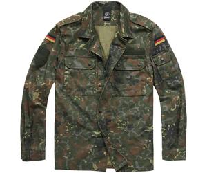 Brandit BW Túnica de Campo Chaqueta con Cremallera Sobrecamisa Flecktarn Camo