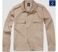 Brandit Camisa US de manga larga beige para hombres Talla 4XL