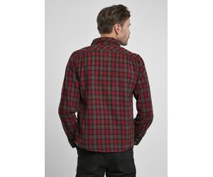 Brandit Camisa brocado / marrón oscuro / rojo cereza L EUR