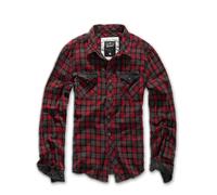 Brandit Camisa Duncan cuadros manga larga rojo-marrón 3XL