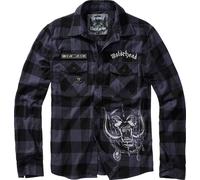 Brandit Camisa de hombre Motörhead Checkshirt Negro-Gris 4XL