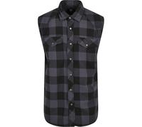 Brandit Check Shirt Sleeveless, color: black/grey, size: 4XL