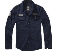 Brandit Camisa hombre Luis Vintage Camisa Long Manga Azul Marino 5XL