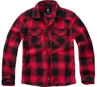 Brandit Kids Check Shirt Long Sleeve, Unisex Adulto, Rojo/Negro, 122