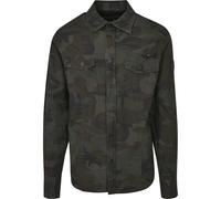 Brandit Slim Fit Shirt Long Sleeve, color: woodland, size: XXL