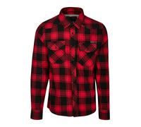 Brandit Check Shirt Long Sleeve, color: red/black, size: XL