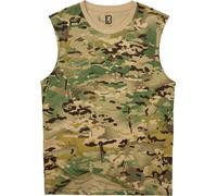 Brandit Camisa sin mangas, negro-verde, tamaño 3XL para Hombres