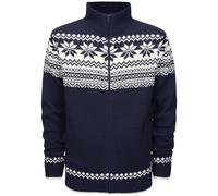 Brandit Cardigan Norweger Puente Invierno Lana Scandinavia Corte recto Armada