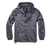 Brandit Chaqueta cortavientos para verano, chaqueta de entrenamiento anorak, talla S a 5XL, Cremallera frontal antracita, XXXL