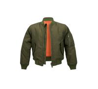 Brandit Niños MA1 Chaqueta Impermeable Bomber Reversible Senderismo Nylon Oliva