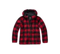Brandit Teddyfleece Chaqueta de dama, negro-rojo, tamaño L para Mujer