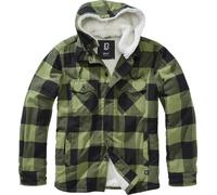 Brandit Lumber Jacket Hooded, Hombre, negro+oliva, XXL