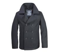 Brandit Chaqueta Pea Coat para hombre, negra, talla 5XL