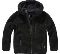 Brandit Niños Teddyfleece Encapuchado Chaqueta Cálido Vellón de peluche Negro