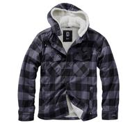 Brandit Chaqueta Lumberjacket con capucha en negro/gris S
