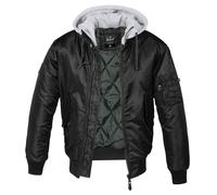Brandit Chaqueta MA1 Sweat Chaqueta con capucha en negro-gris XXL