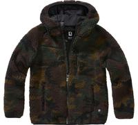 Brandit Kids Teddyfleece Jacket Hooded, color: woodland, size: 158/164