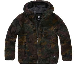 Brandit Chaqueta para niños Chaqueta Teddyfleece, capucha Woodland 170/176