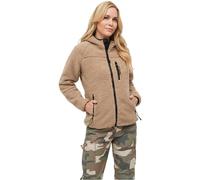 Brandit Chaqueta polar mujer con capucha Mujer Chaqueta Calentita Negro 100% poliéster