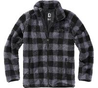 Brandit Chaqueta Teddyfleece para hombre Negro/Gris S
