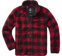 Brandit Chaqueta Teddyfleece para hombre Rojo/Negro XL