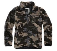 Brandit Chaqueta troyer de forro polar Teddy en camuflaje oscuro 3XL