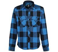 Brandit Check Shirt Long Sleeve, color: black+blue, size: M