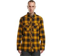 Brandit Check Shirt Long Sleeve, Color: Black-Yell, Size: S