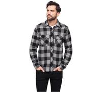Brandit Check Shirt Long Sleeve, color: blk+charco, size: S